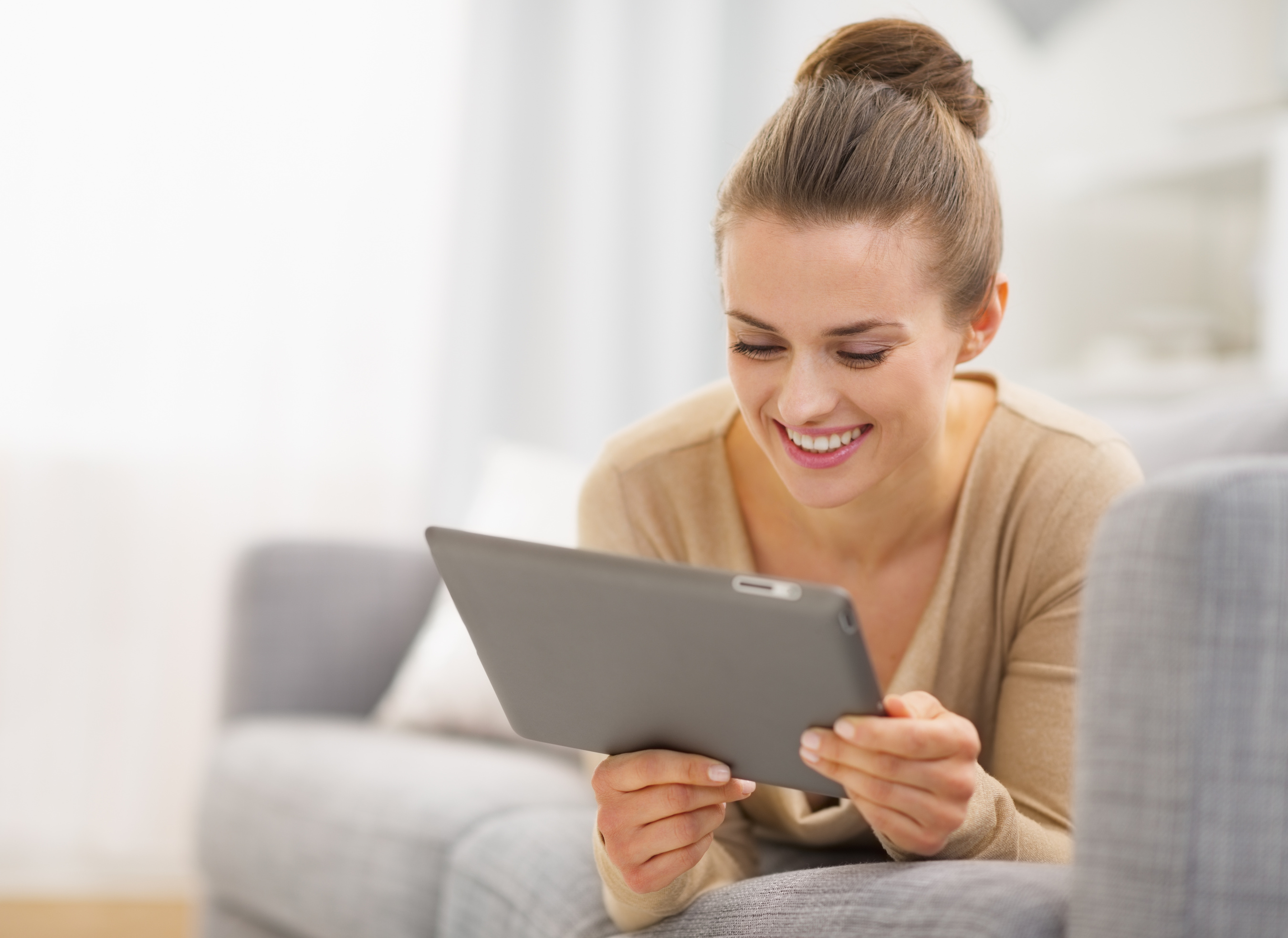 Woman with Tablet Pc 